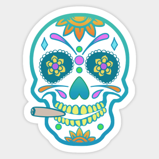 Mexican Skull Dia de los muertos Day of the dead Sticker